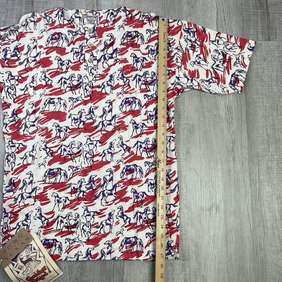 Custom Horse Shirt All Over Print AOP Size Small Single Stitch Native Western N - Picture 7 of 9